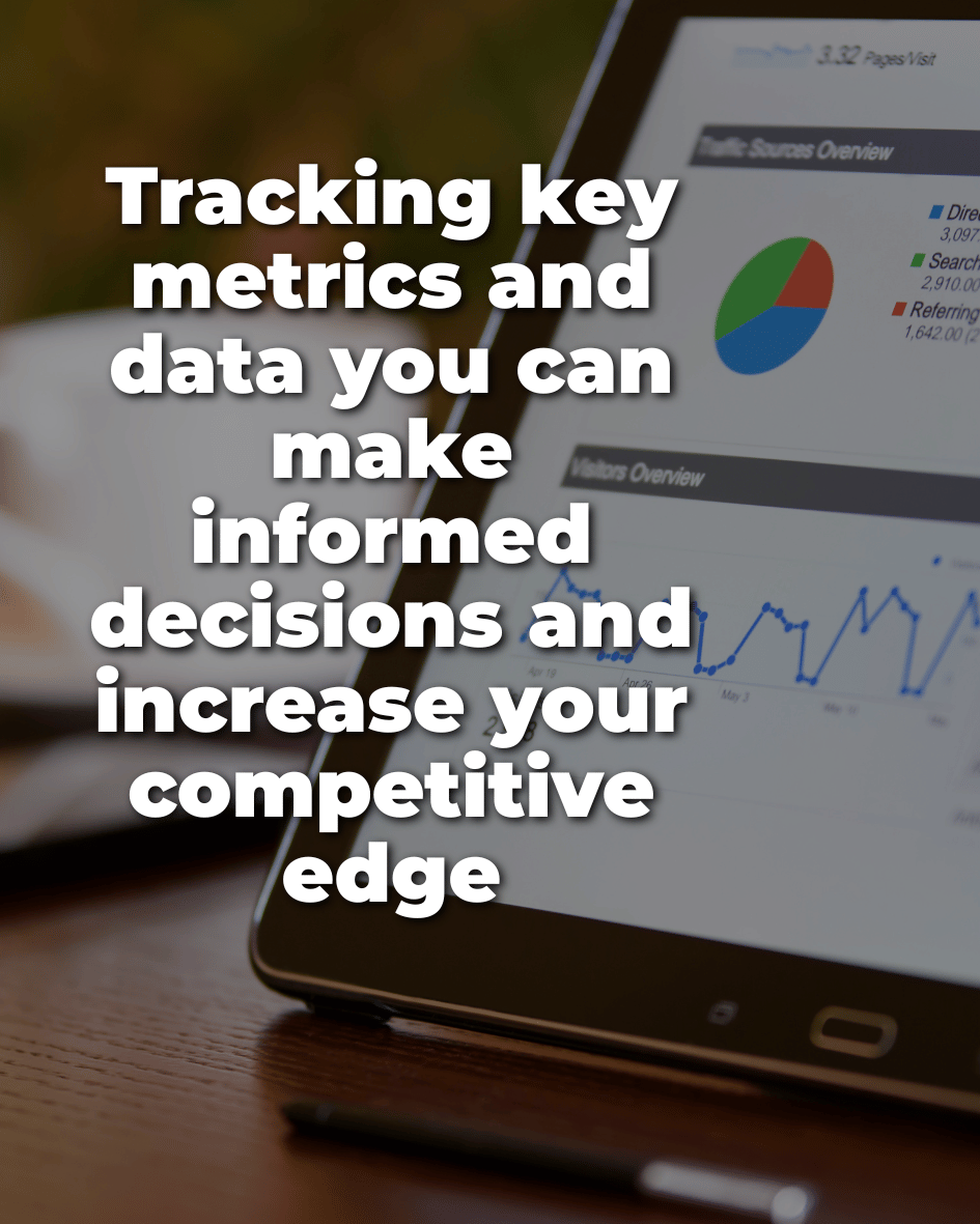tracking key metrics and data you can make informed decisions and increase your competitive edge